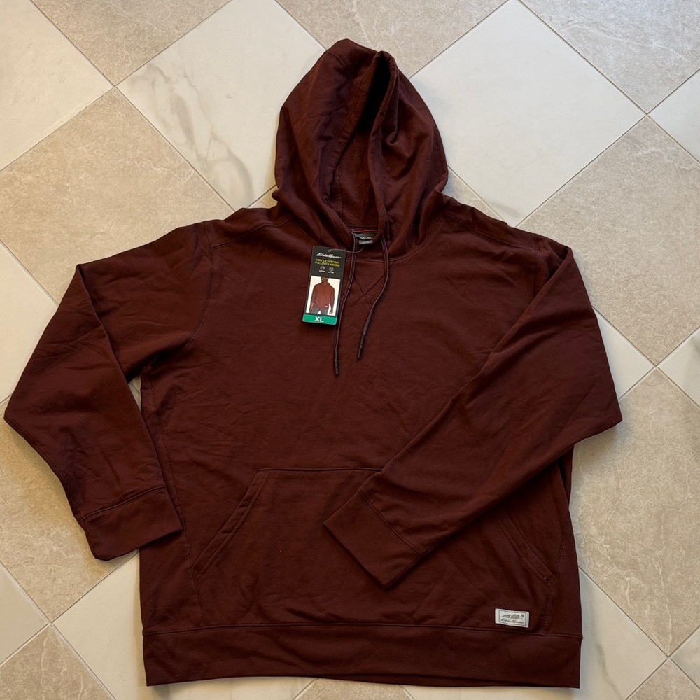 Eddie Bauer Maroon Hoodie XL NWT
